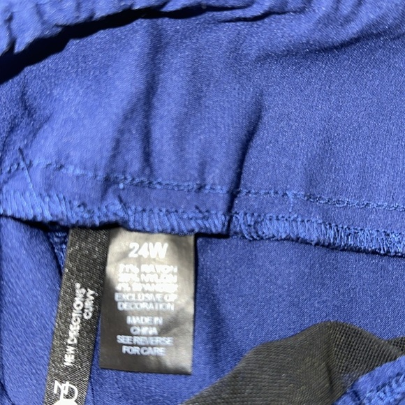 New Directions Stylish Blue Pants curvy fit size 24W - Picture 2 of 2